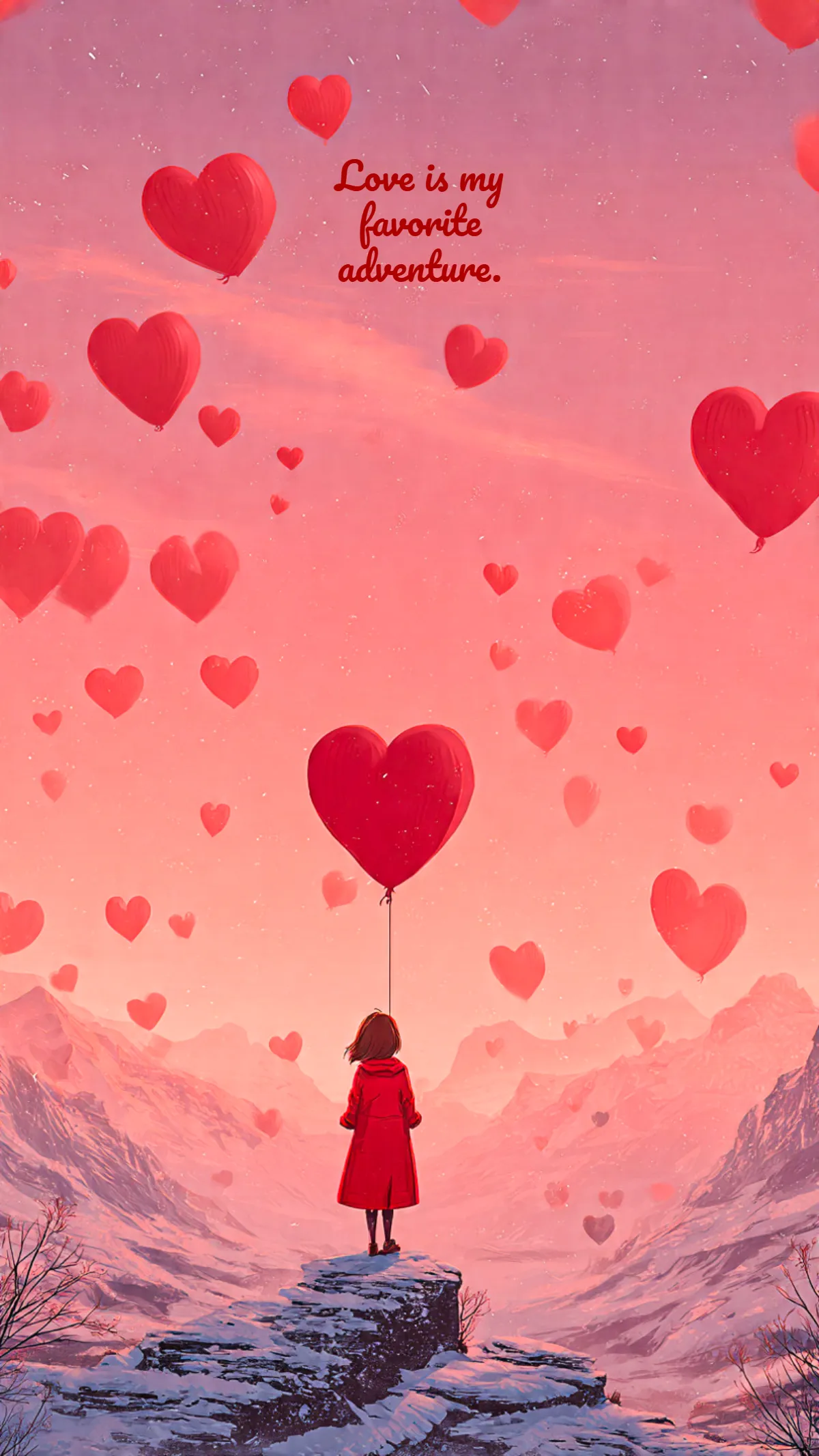 Free Red Valentines Day Wallpaper Template to Edit Online