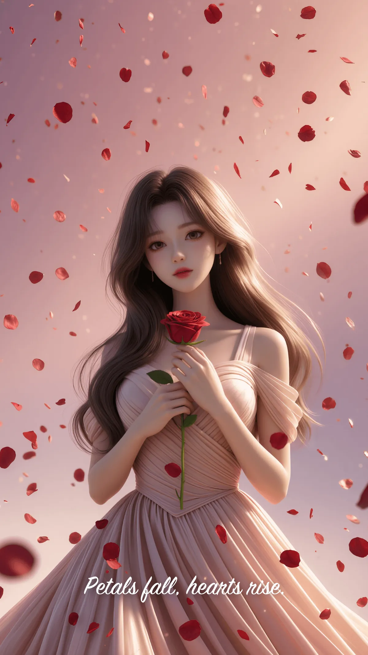 Free Rose Valentines Day Wallpaper Template to Edit Online
