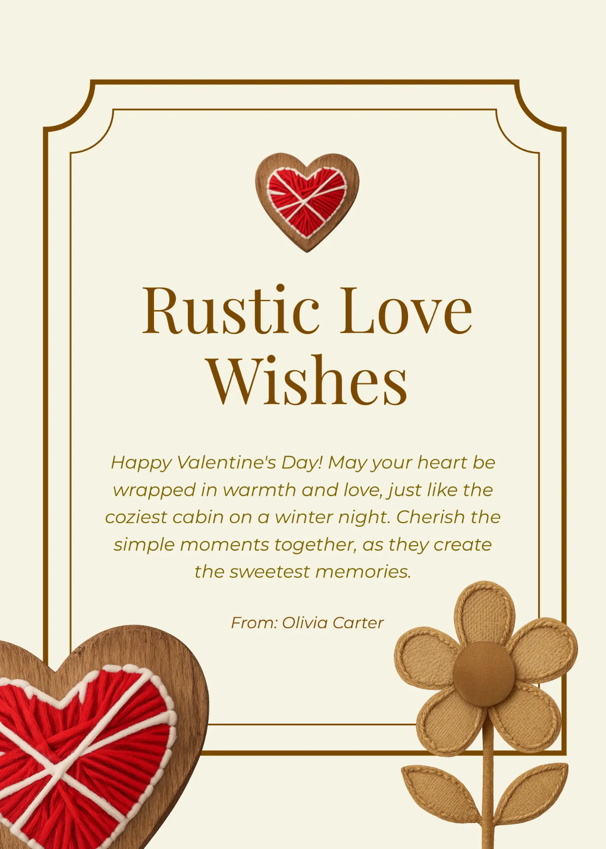 Free Rustic Valentines Day Wishes Template to Edit Online Free Rustic Valentines Day Wishes Template to Edit Online
