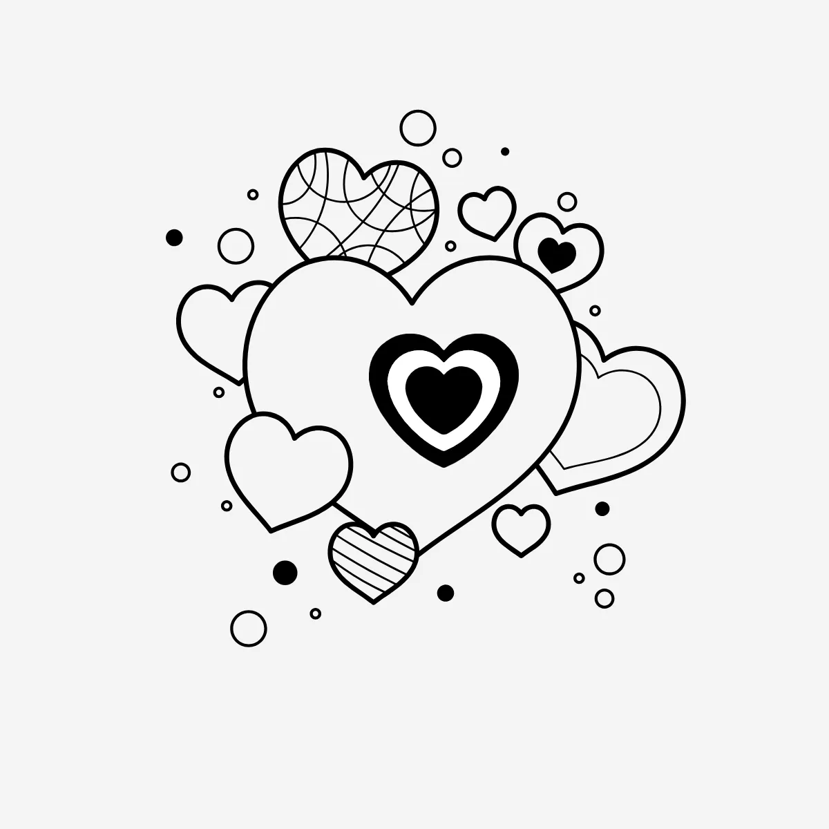 Free Valentines Day Hearts Black and White Clip Arts Template to Edit Online Free Valentines Day Hearts Black and White Clip Arts Template to Edit Online