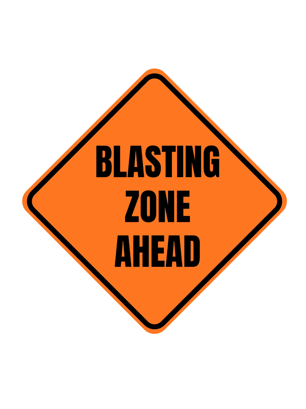 Free Blasting Zone Ahead Construction Sign Template to Edit Online Free Blasting Zone Ahead Construction Sign Template to Edit Online