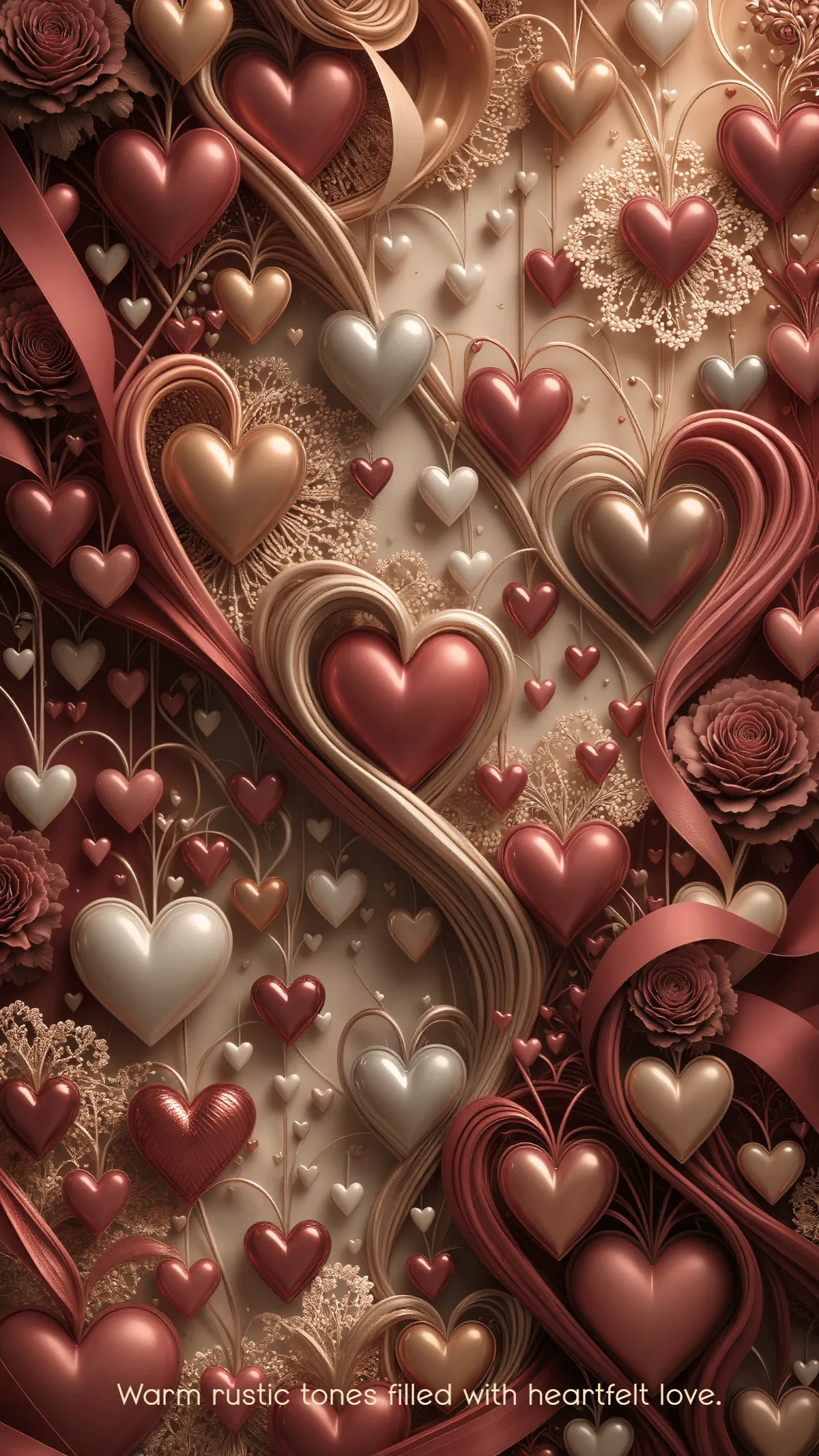 Free Rustic Valentines Day Wallpaper Template to Edit Online