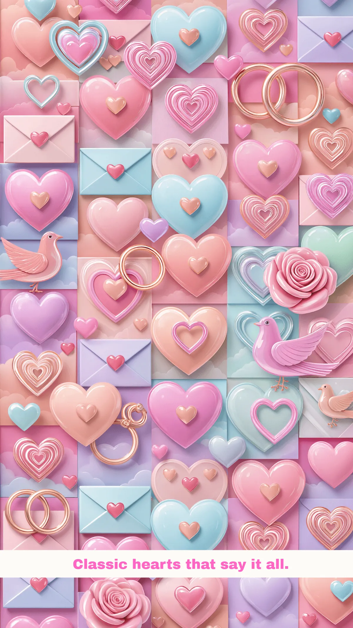 Free Valentines Day Hearts Wallpaper Template to Edit Online