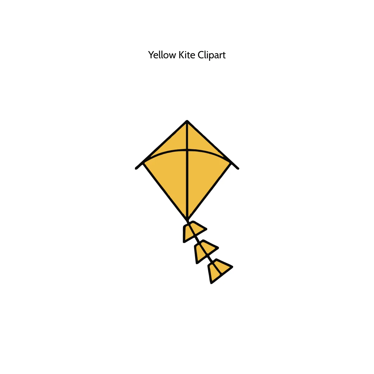 Free Yellow Kite Vector Clipart (PNG, SVG) to Edit Online