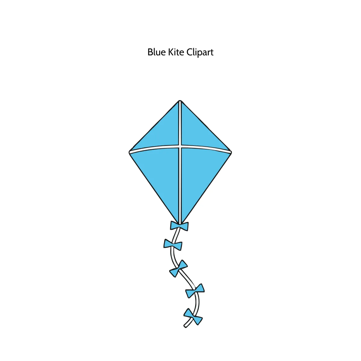 Free Blue Kite Vector Clipart (PNG, SVG) to Edit Online