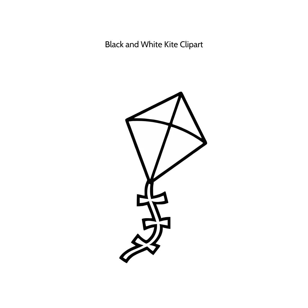 Free Black and White Kite Vector Clipart (PNG, SVG) to Edit Online