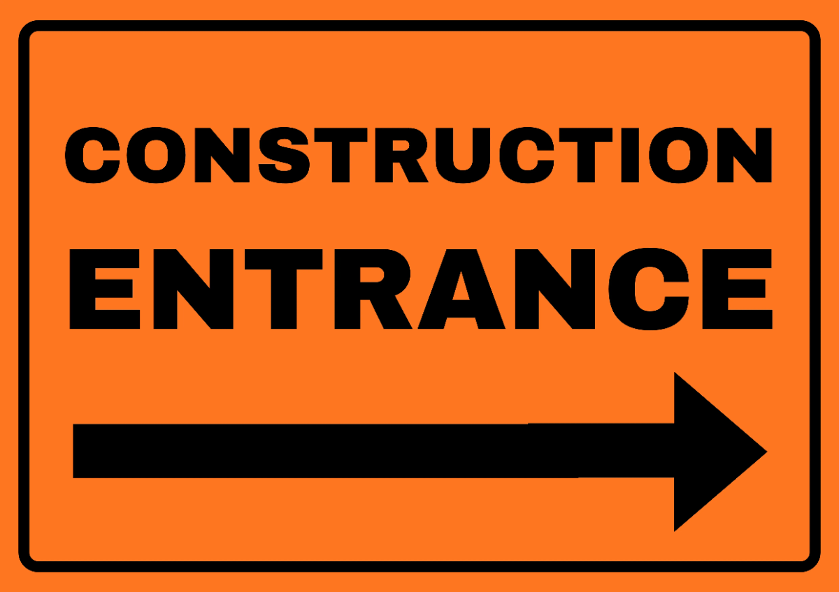 Free Construction Entrance Sign Template to Edit Online