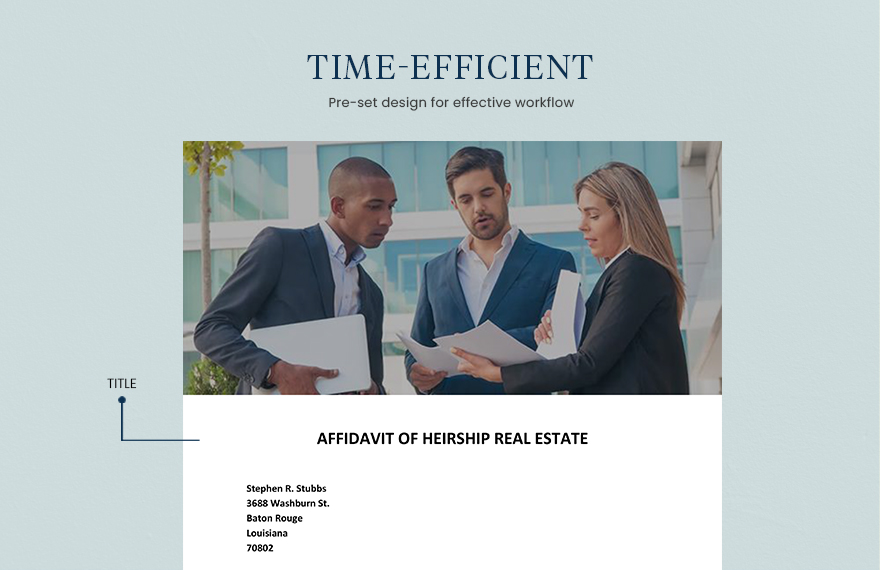 Affidavit of Heirship Real Estate Template