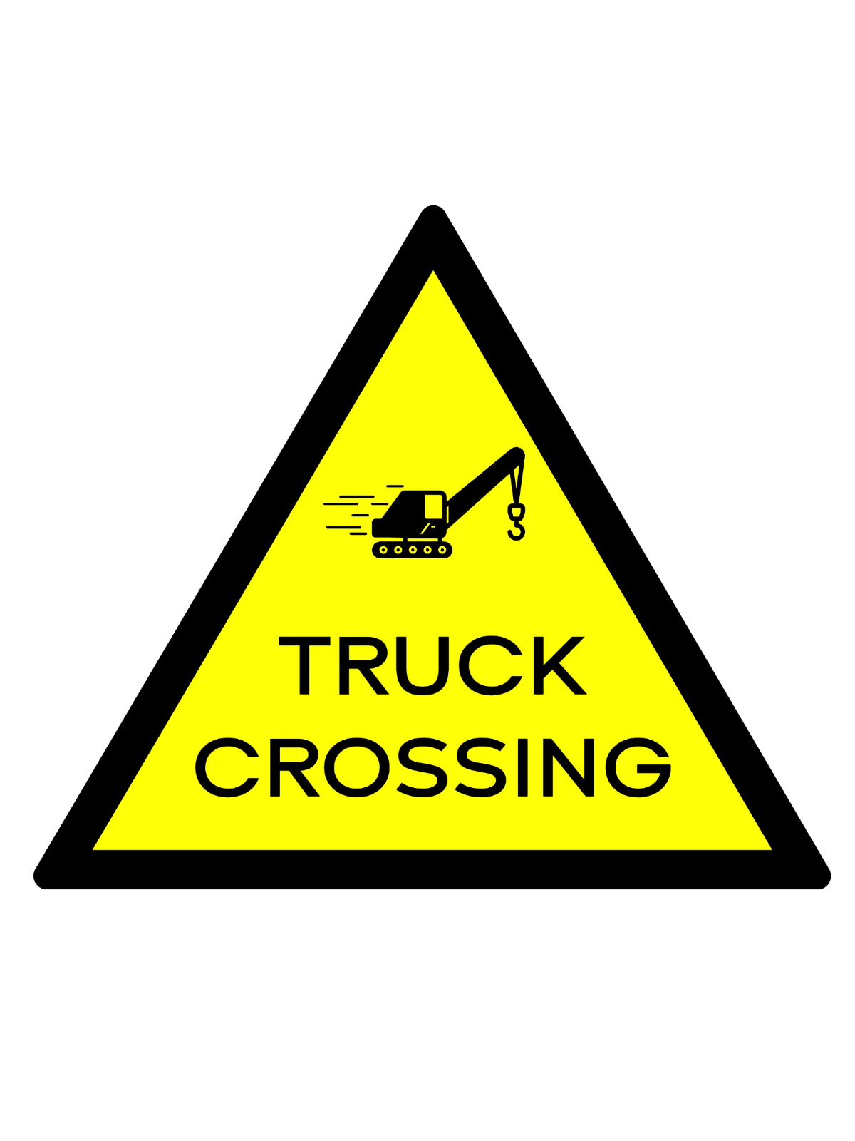 Free Truck Crossing Construction Sign Template to Edit Online