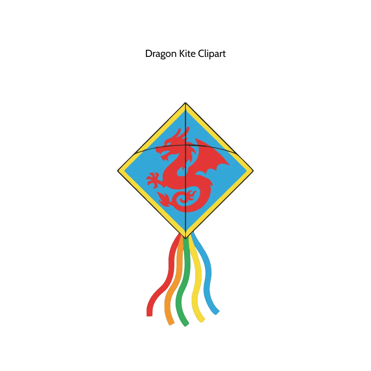 Free Dragon Kite Vector Clipart (PNG, SVG) to Edit Online