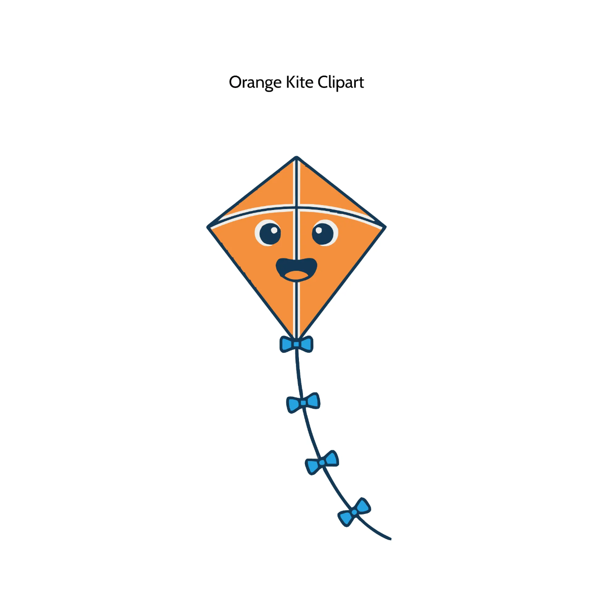 Free Orange Kite Vector Clipart (PNG, SVG) to Edit Online