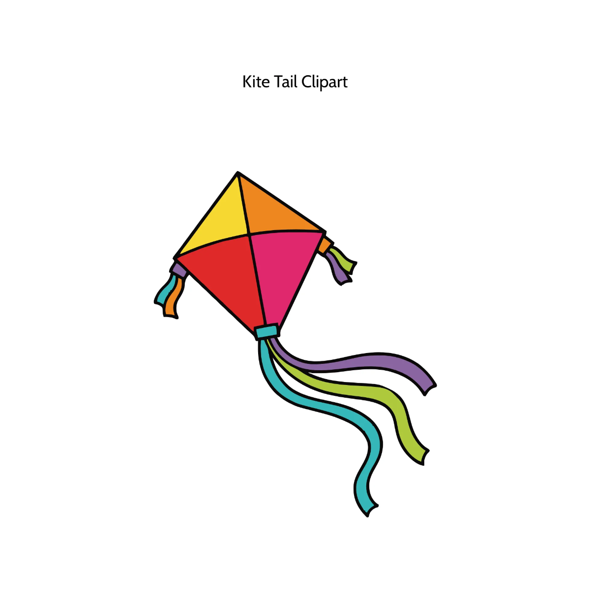 Free Kite Tail Vector Clipart (PNG, SVG) to Edit Online