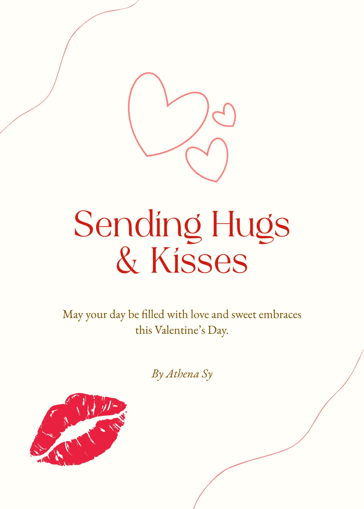 Free Valentines Day Hugs & Kisses Wishes Template to Edit Online Free Valentines Day Hugs & Kisses Wishes Template to Edit Online