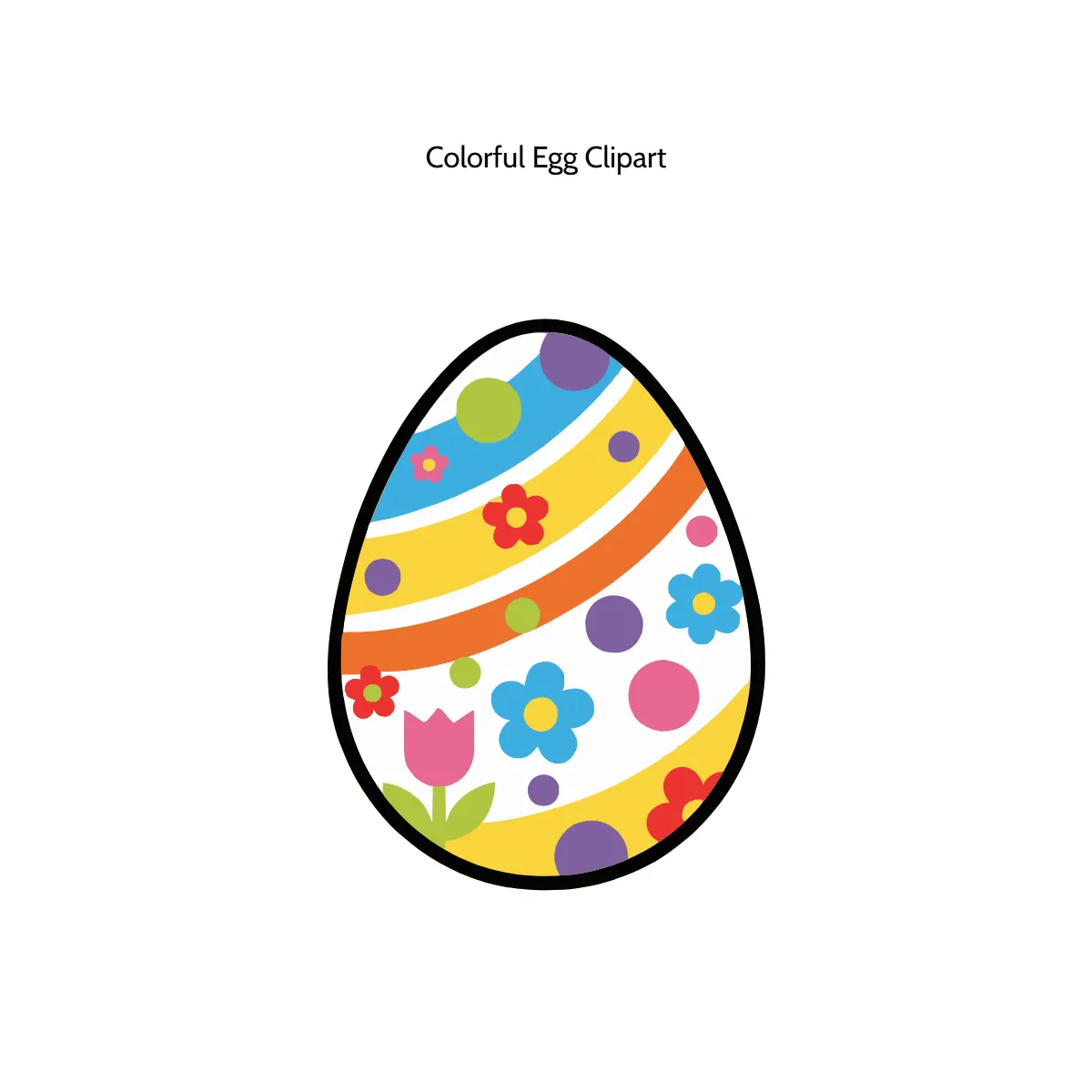 Free Colorful Egg Vector Clipart (PNG, SVG) to Edit Online