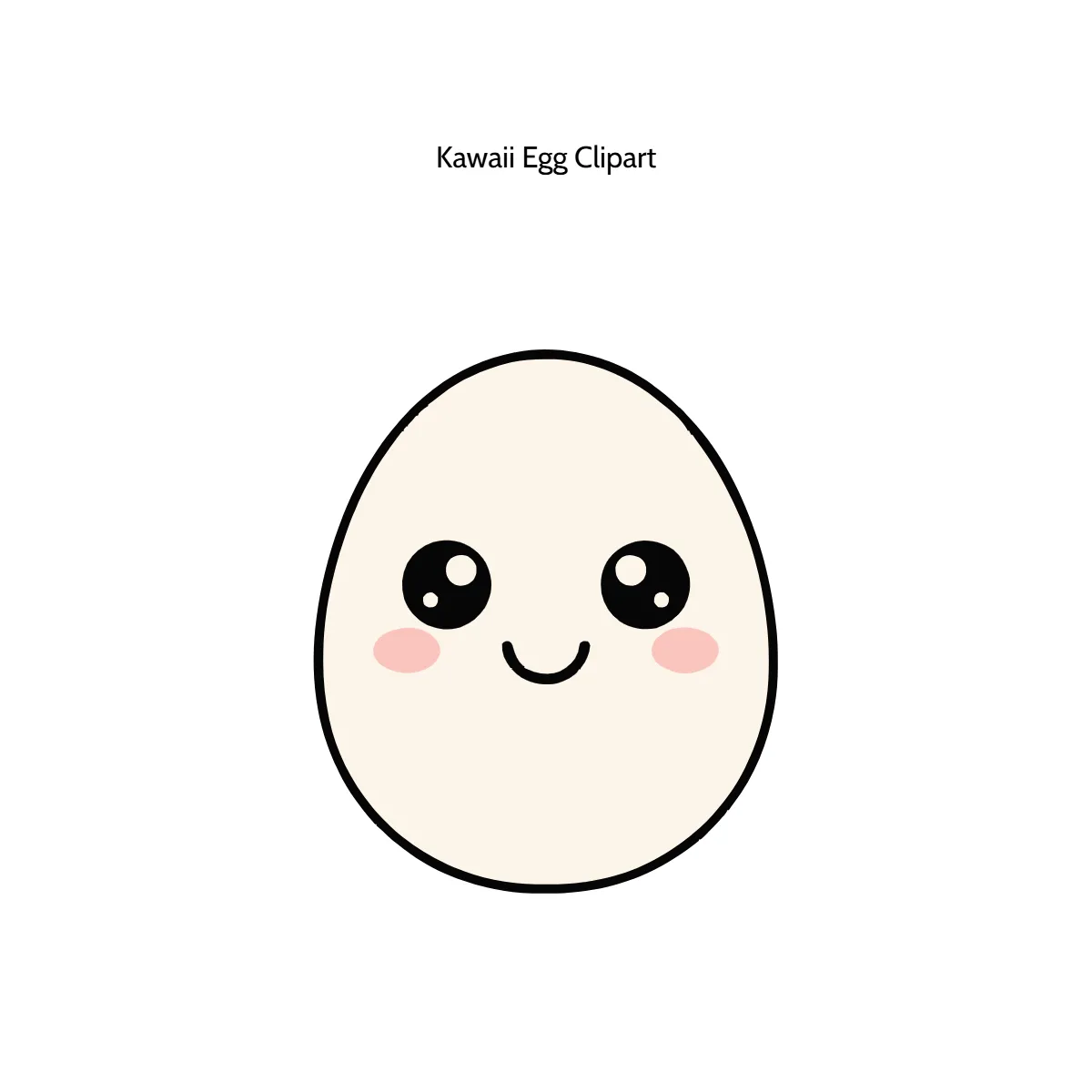 Free Kawaii Egg Vector Clipart (PNG, SVG) to Edit Online