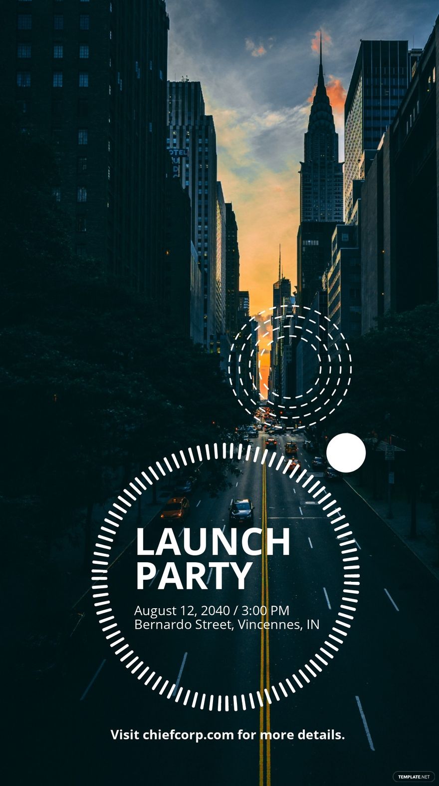 Launch Party Snapchat Geofilter Template