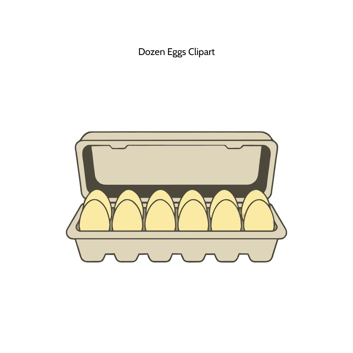 Free Dozen Eggs Clipart Template to Edit Online