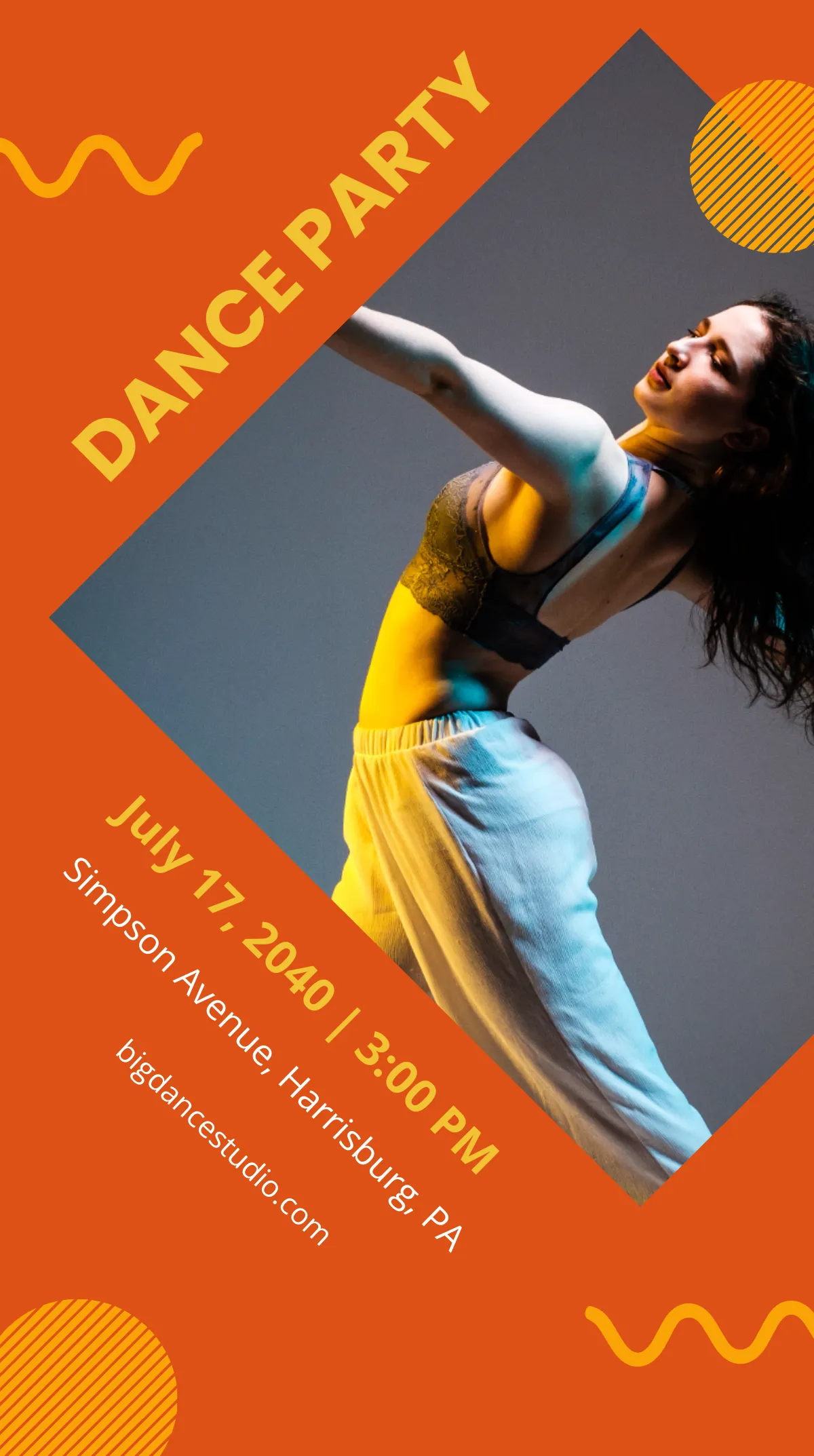 Free Dance Party Instagram Story Template to Edit Online