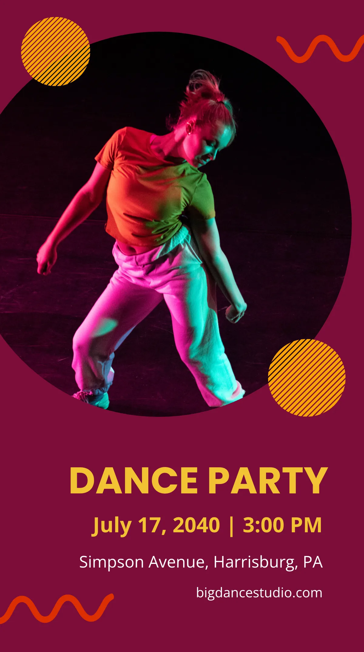 Free Dance Party Instagram Story Template to Edit Online