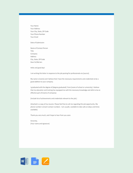Free Professional Lication Letter Template 2169 Free Professional Lication Letter Template