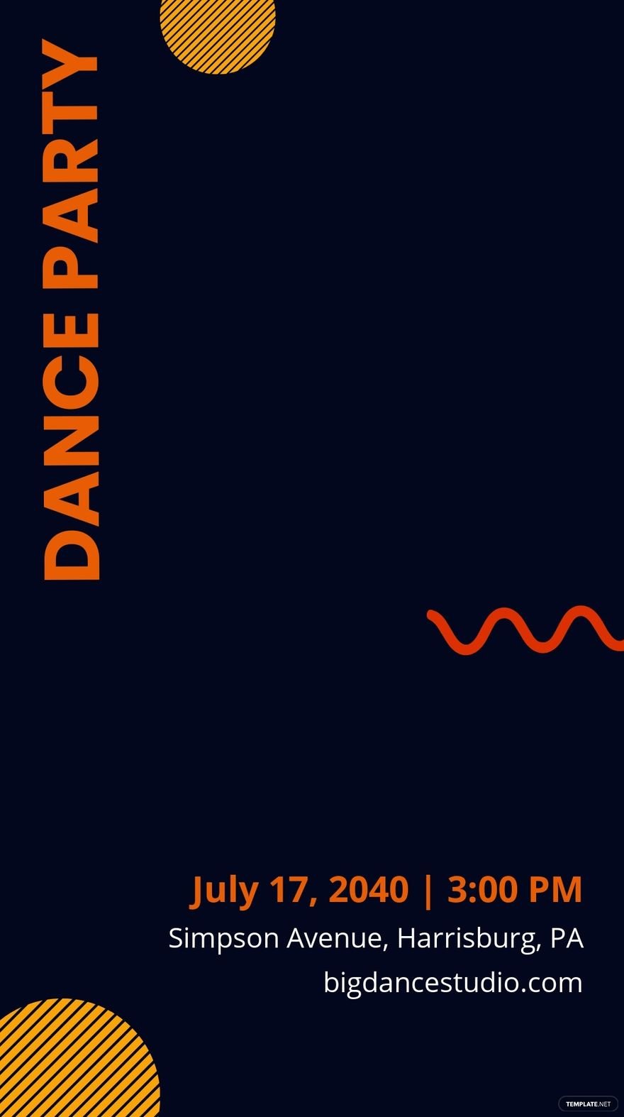 Dance Party Snapchat Geofilter Template