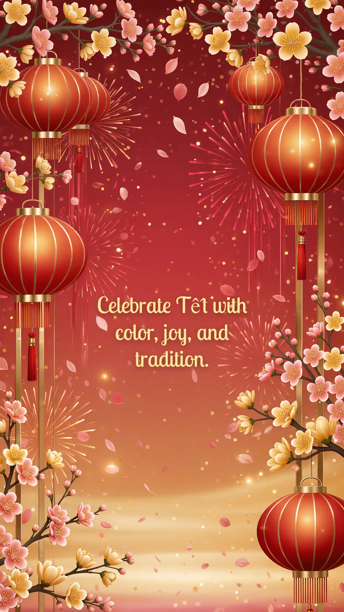 Free Tet Festive Wallpaper Template to Edit Online