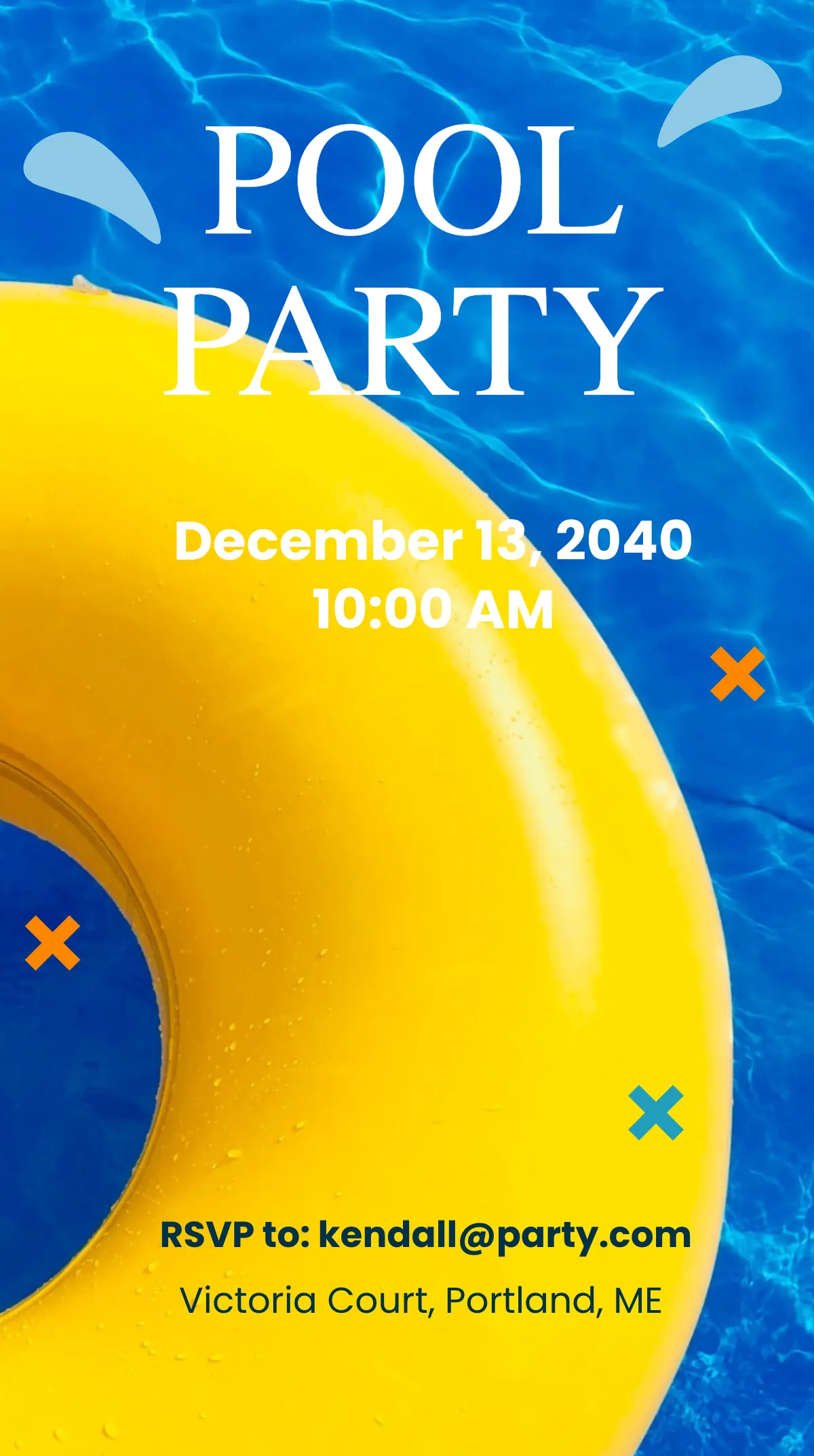 Free Pool Party Instagram Story Template to Edit Online