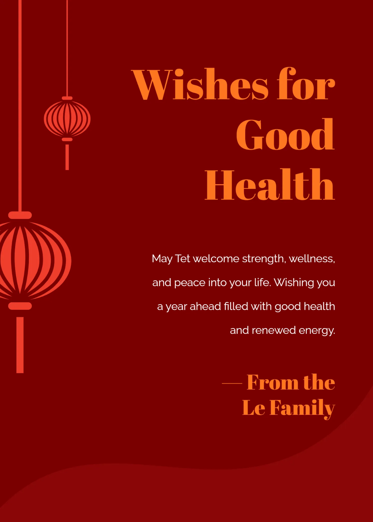 Free Tet Health Wishes Template to Edit Online