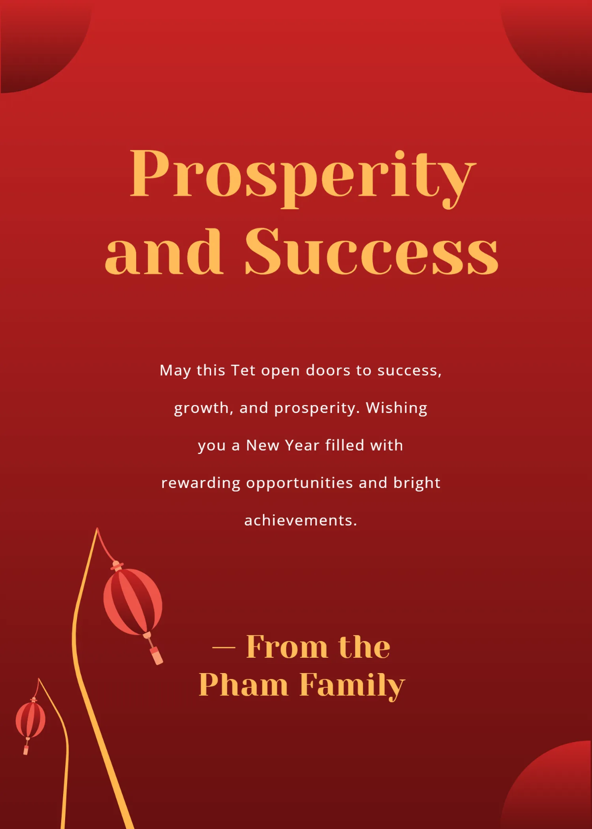 Free Tet Prosperity Wishes Template to Edit Online