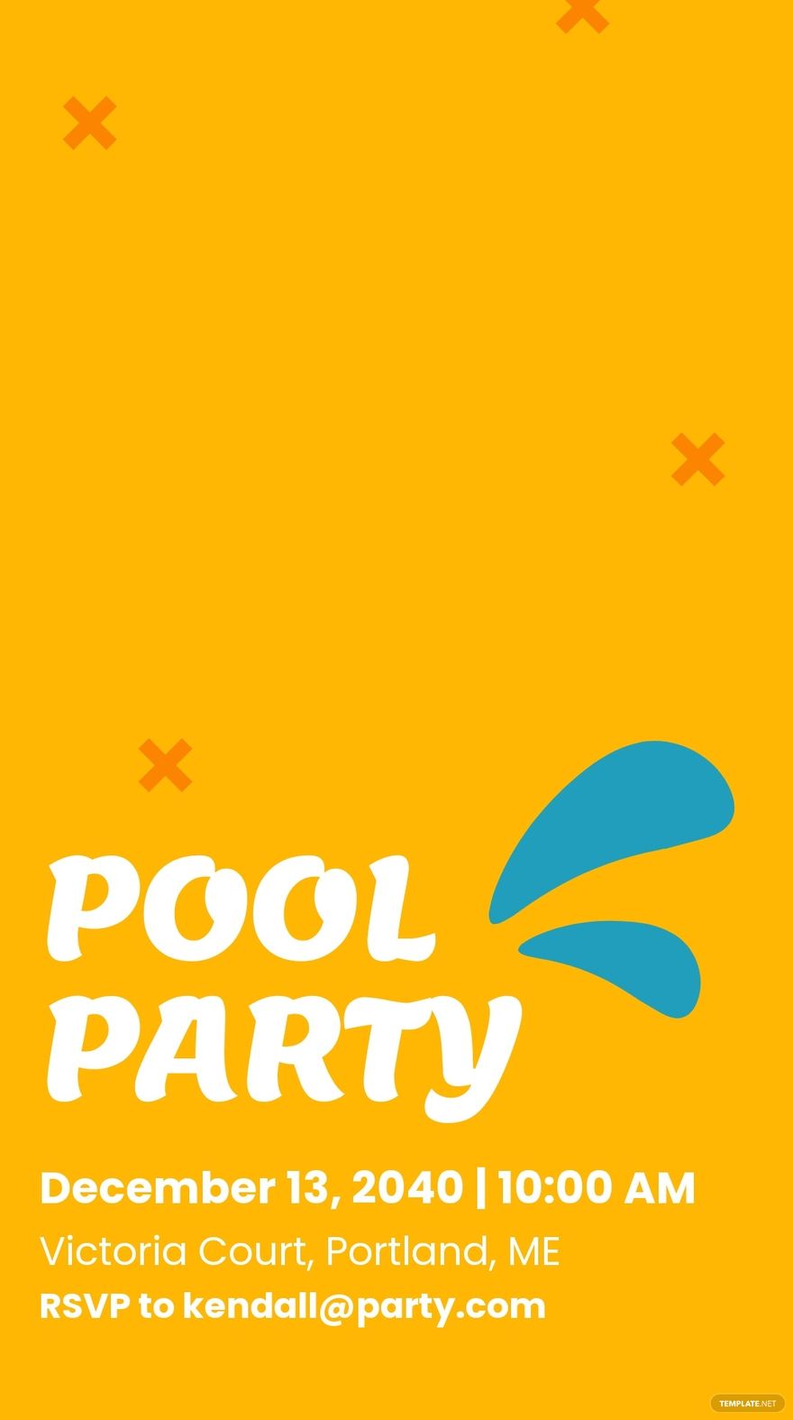 Free Pool Party Snapchat Geofilter Template