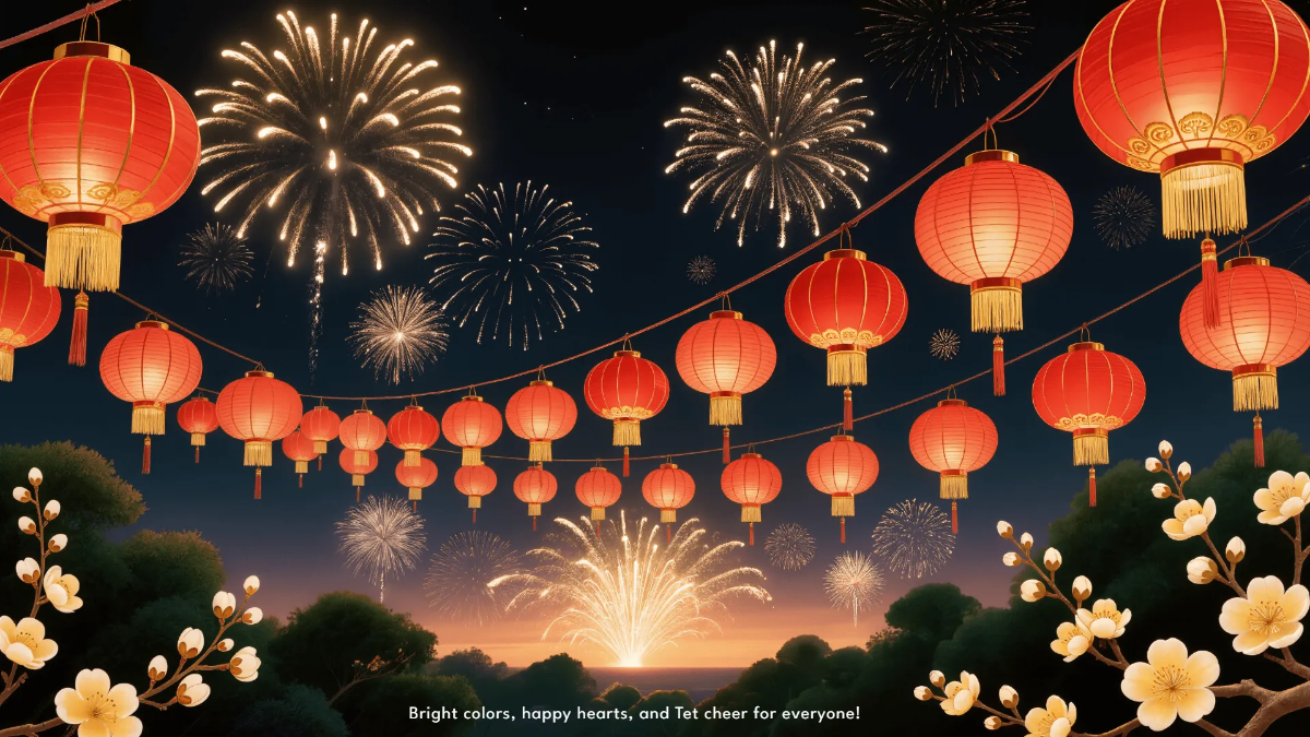 Free Colorful Tet Background Template to Edit Online