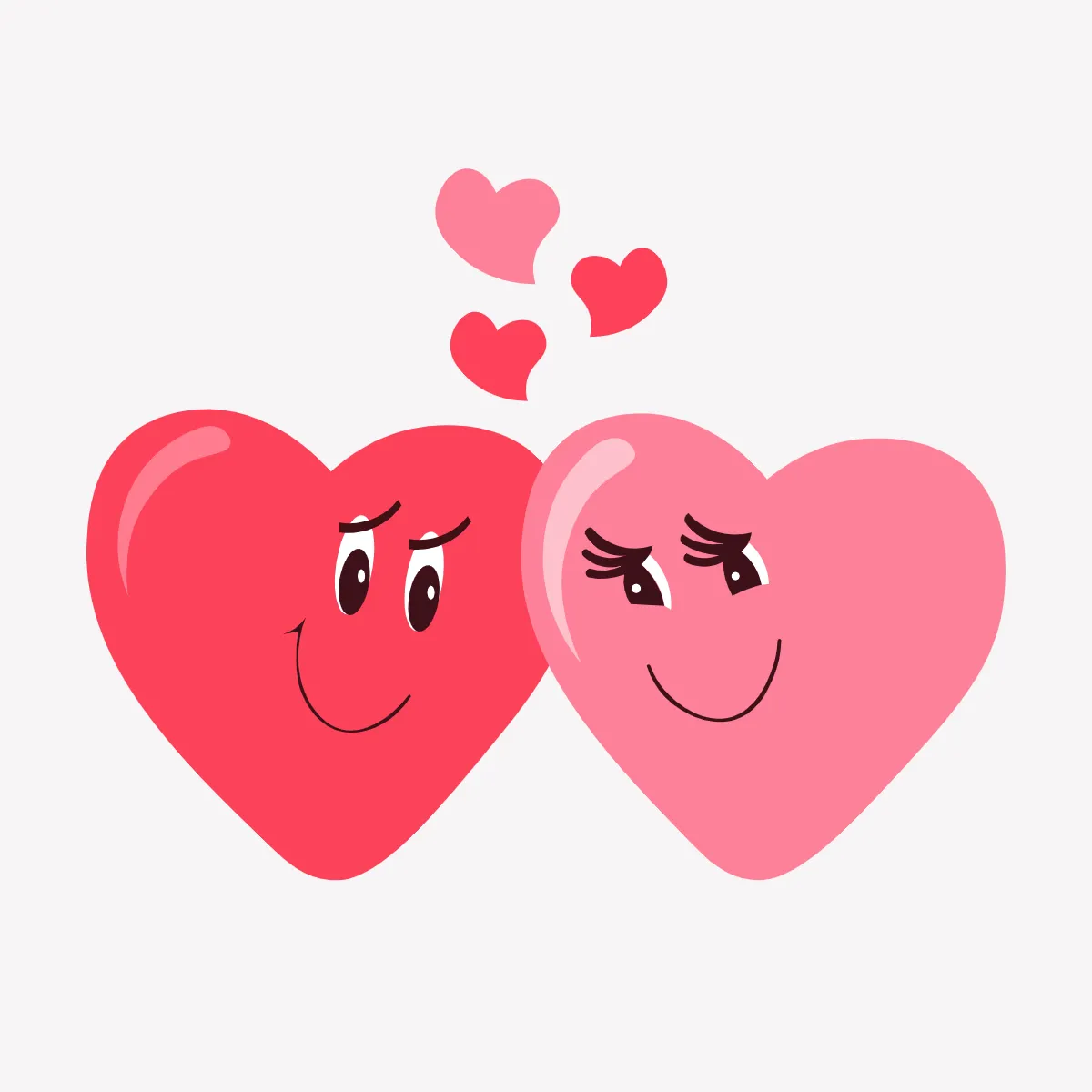 Free Valentines Day Two Heart Clip Art Templates to Edit Online