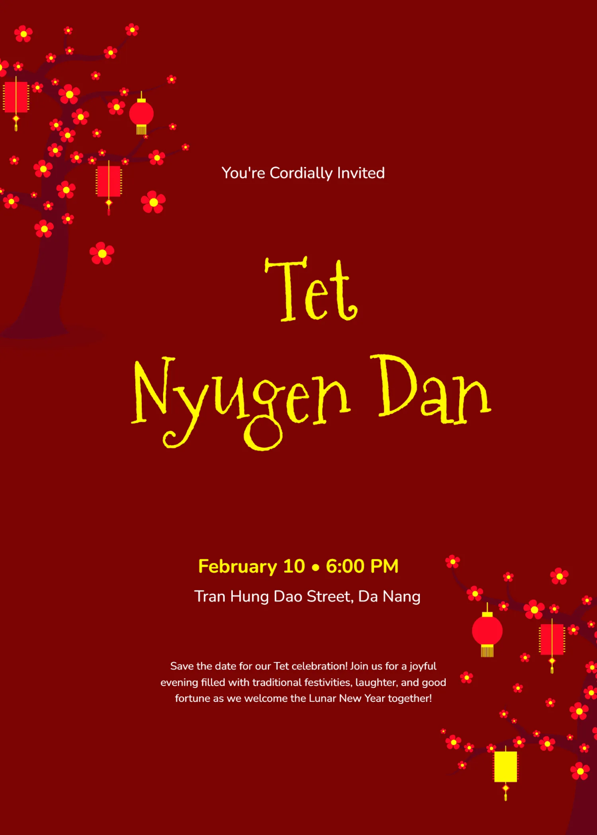 Free Tet Colorful Invitation Template to Edit Online Free Tet Colorful Invitation Template to Edit Online