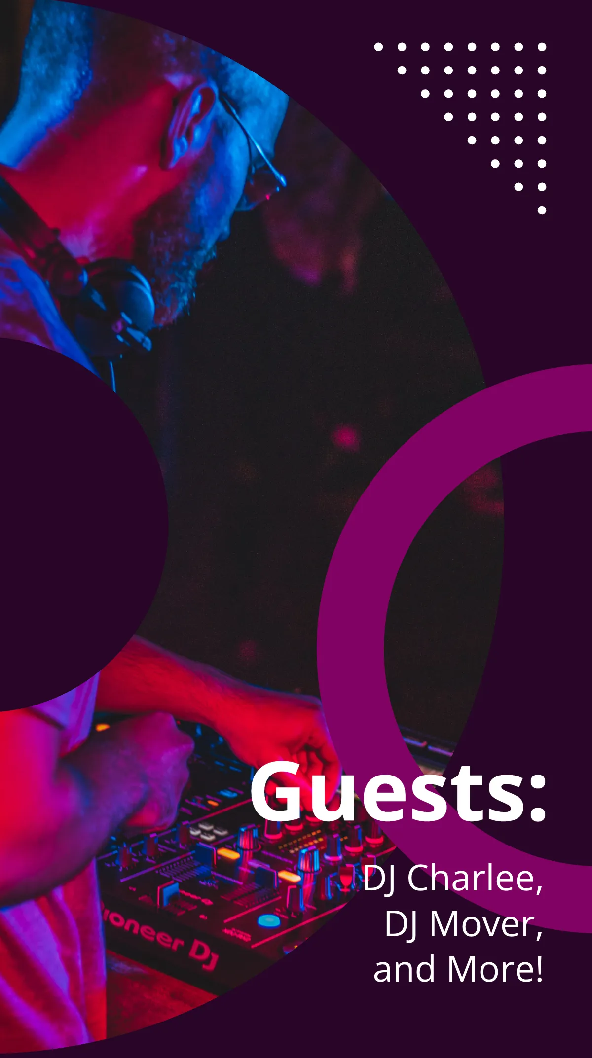 Free DJ Party Instagram Story Template to Edit Online