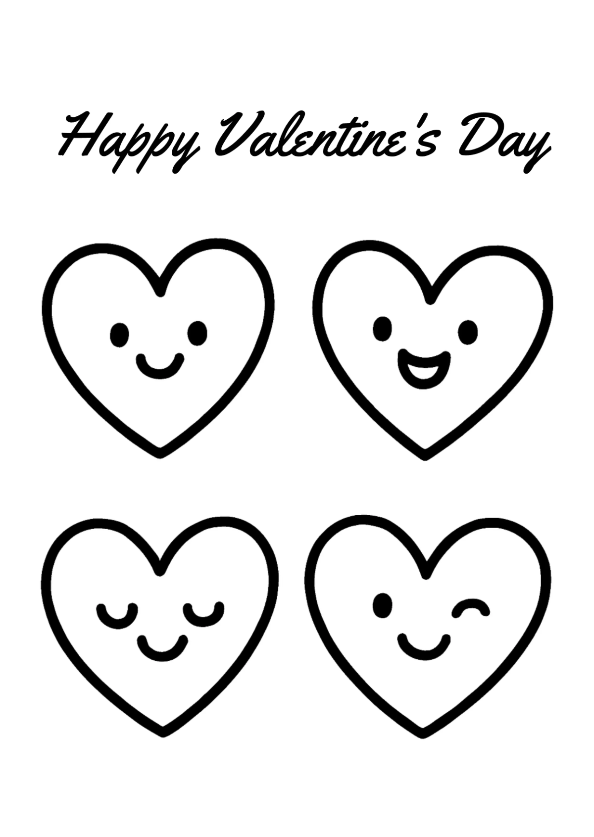 Free Preschool Valentines Day Drawing Template to Edit Online