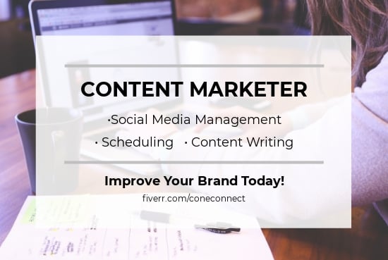 Free Content Marketer Fiverr Banner Template
