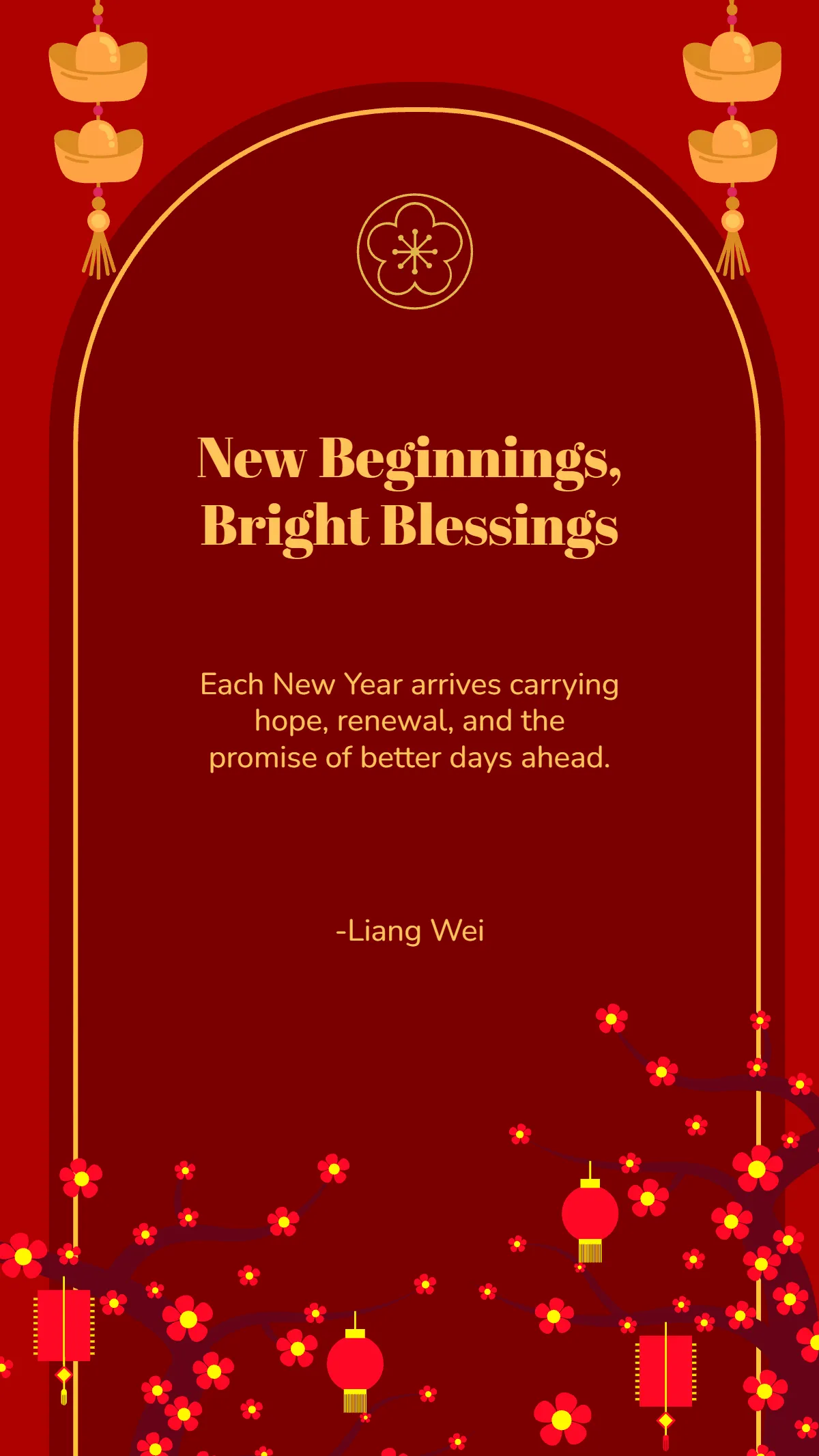 Free Festive Chinese New Year Quote Template to Edit Online Free Festive Chinese New Year Quote Template to Edit Online