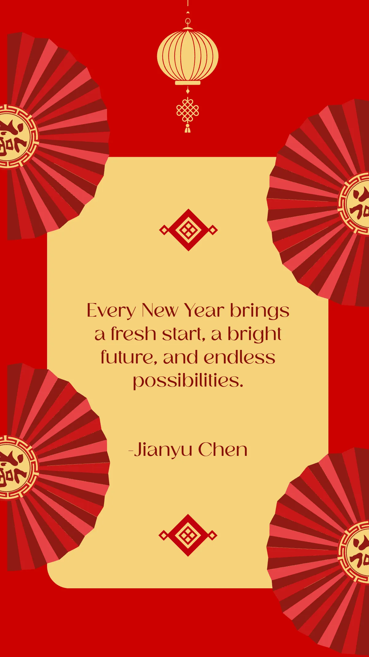Free Creative Chinese New Year Quote Template to Edit Online Free Creative Chinese New Year Quote Template to Edit Online
