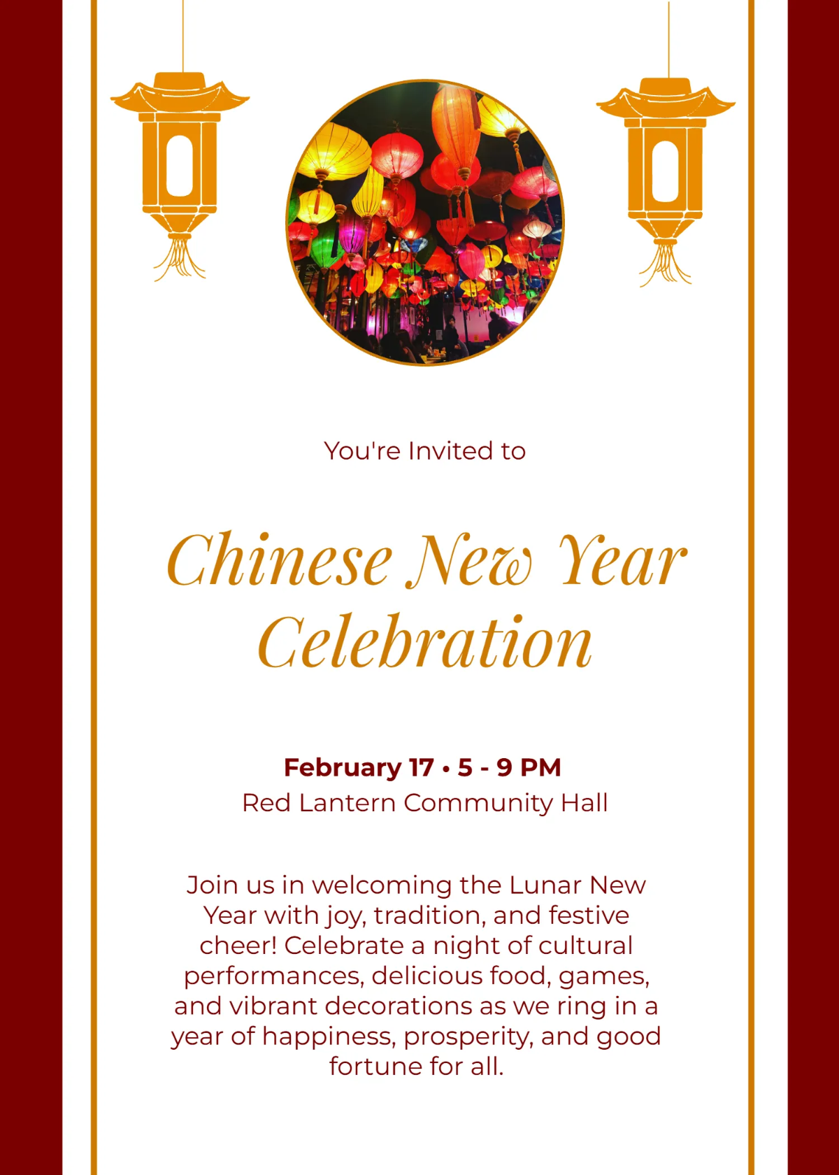 Free Chinese New Year Celebration Invitation Template to Edit Online Free Chinese New Year Celebration Invitation Template to Edit Online