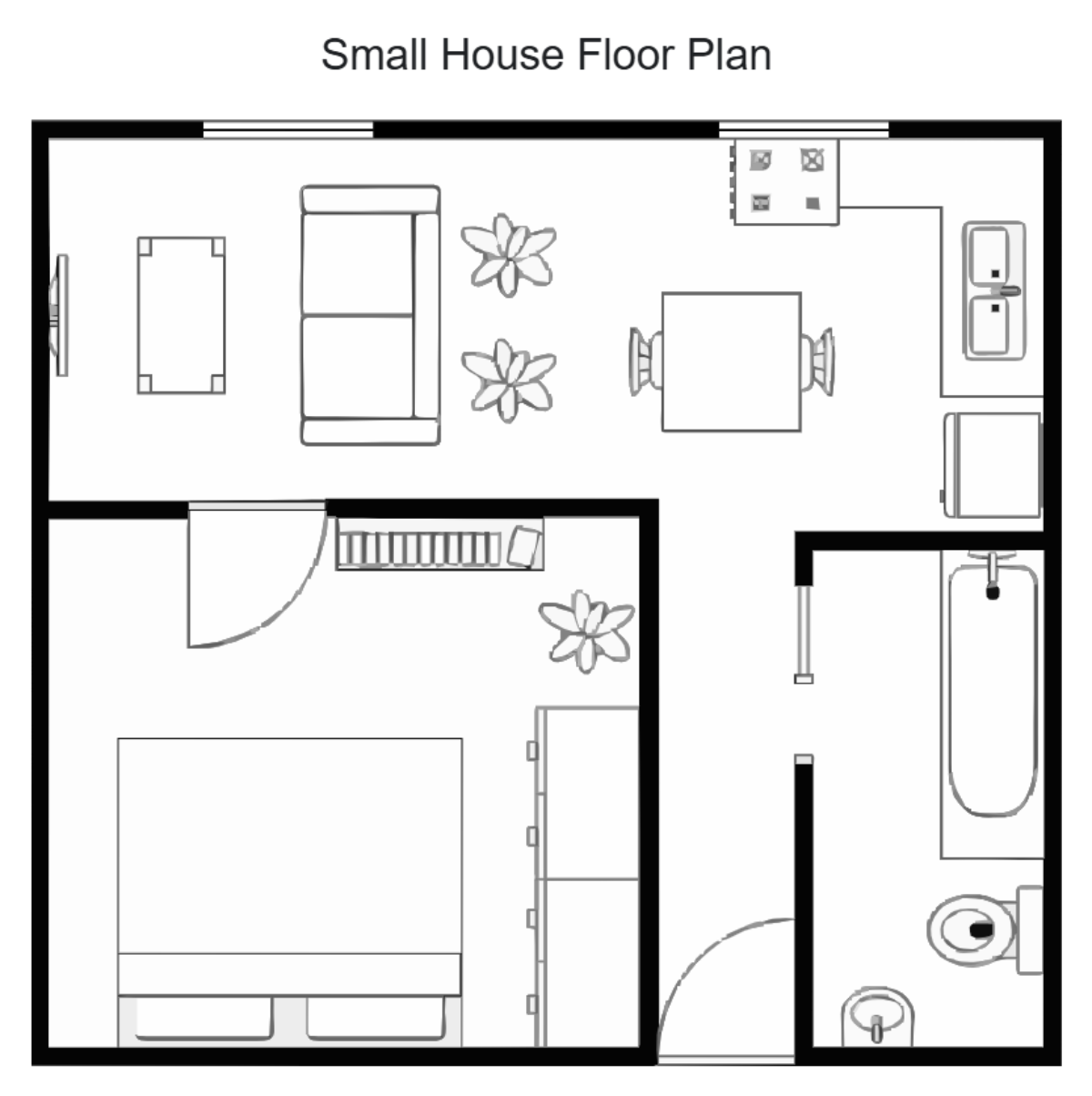 Free Small House Floor Plan Template to Edit Online