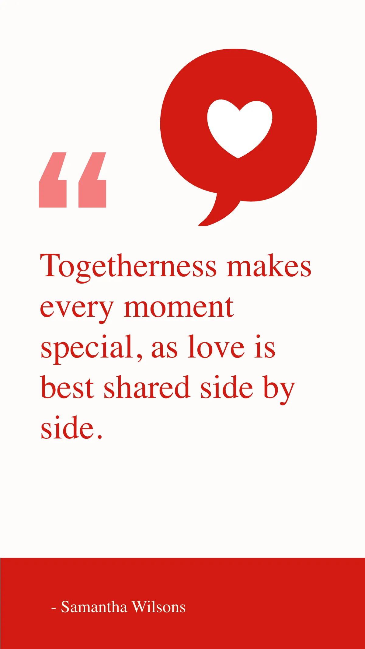Valentines Day Togetherness Quote Template Valentines Day Togetherness Quote Template