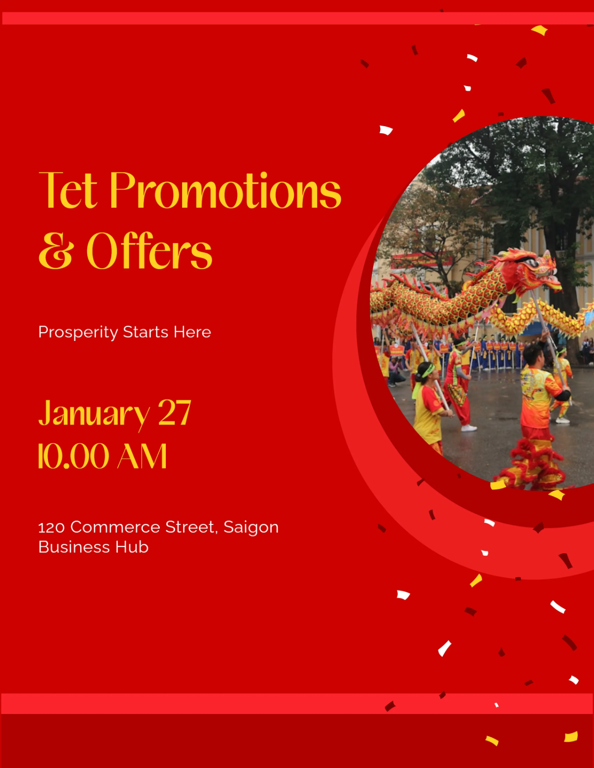 Free Tet Business Flyer Template to Edit Online