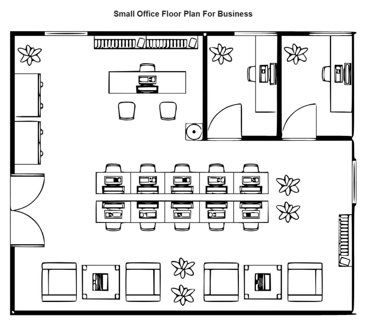Free Small Office Floor Plan For Business Template to Edit Online