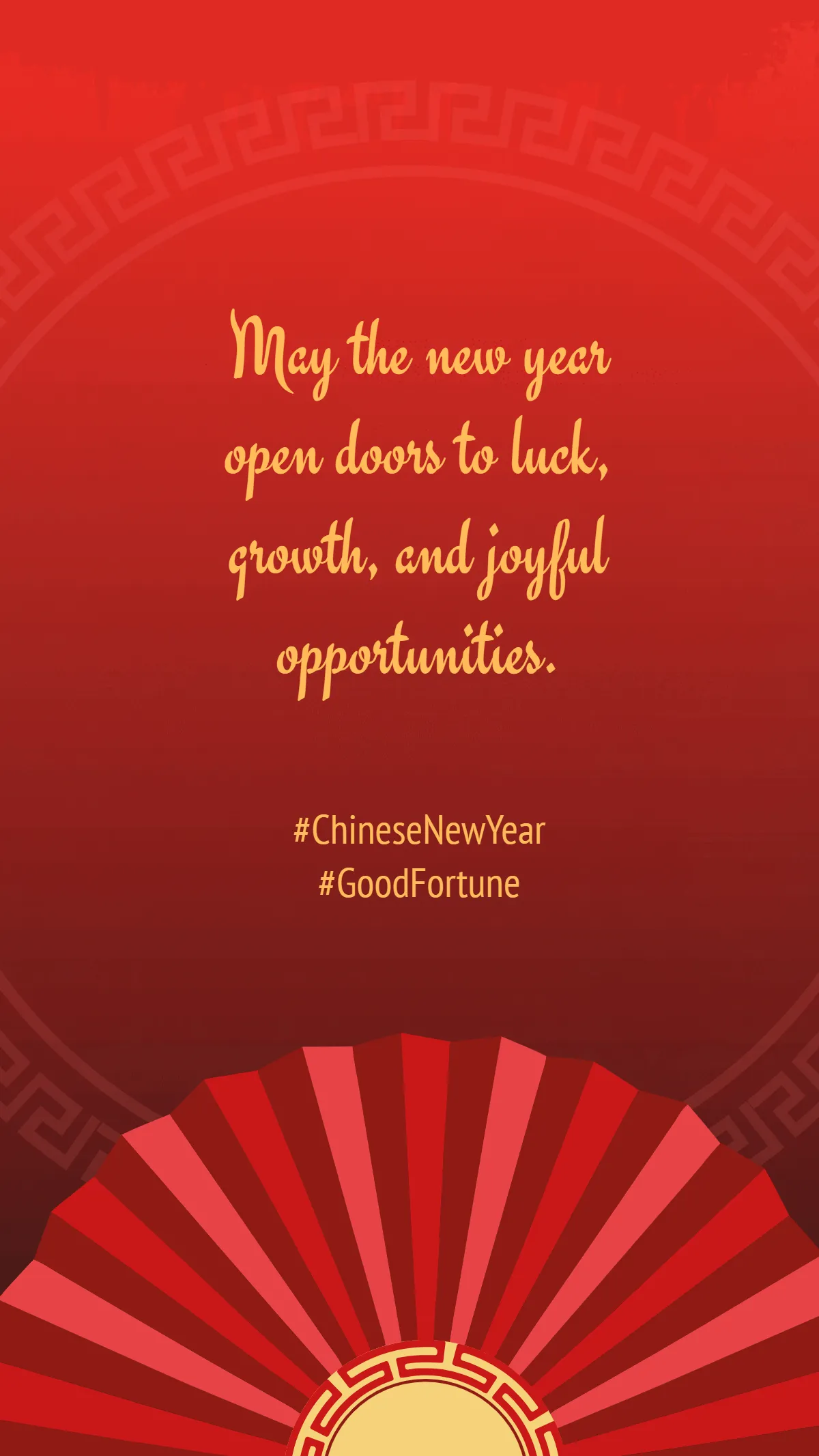 Chinese New Year Fortune Quote Template