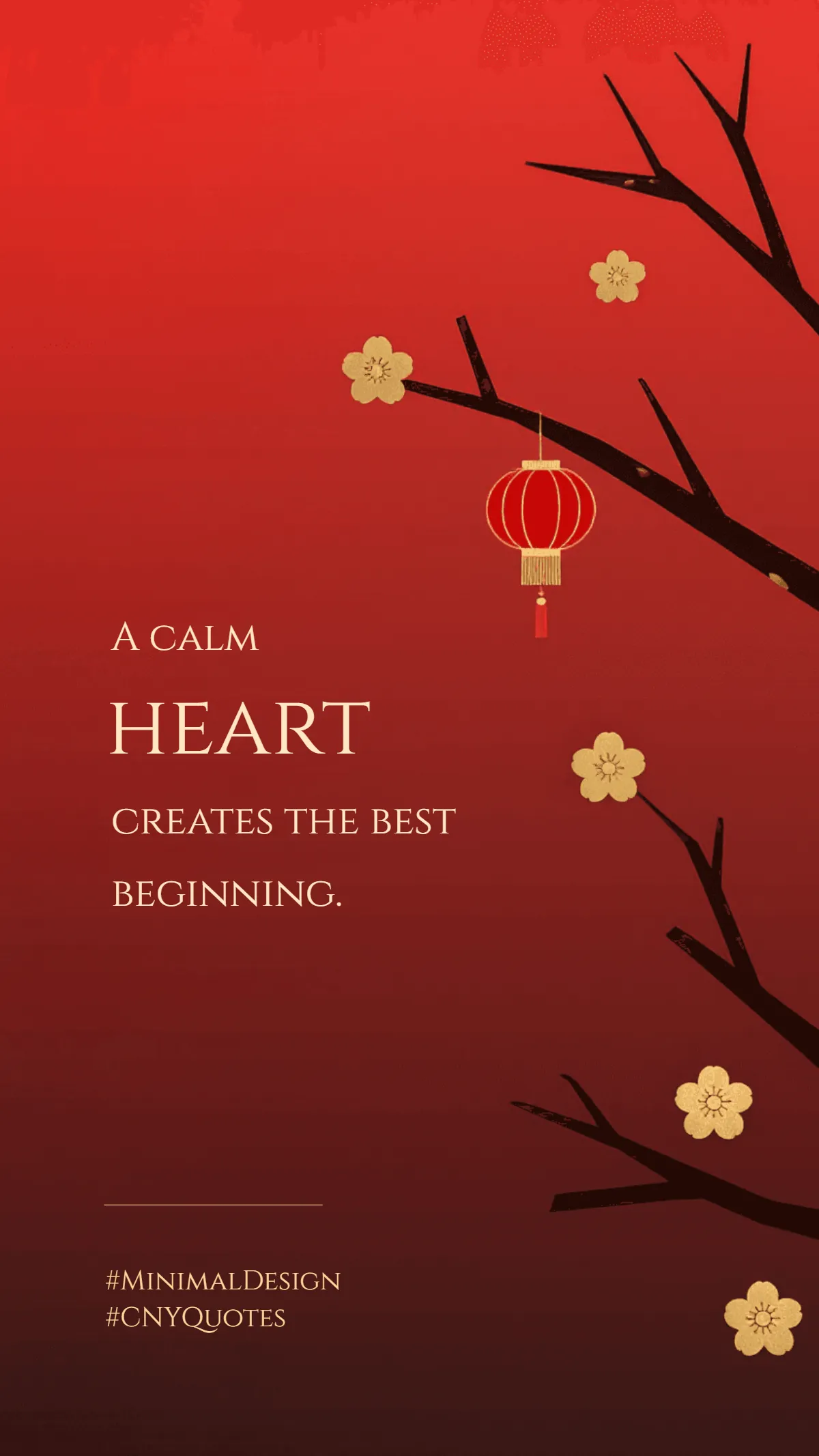 Minimalist Chinese New Year Quote Template
