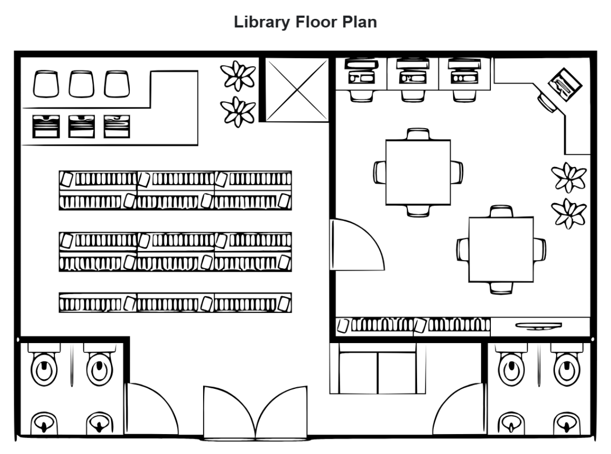 Free Library Floor Plan Template to Edit Online