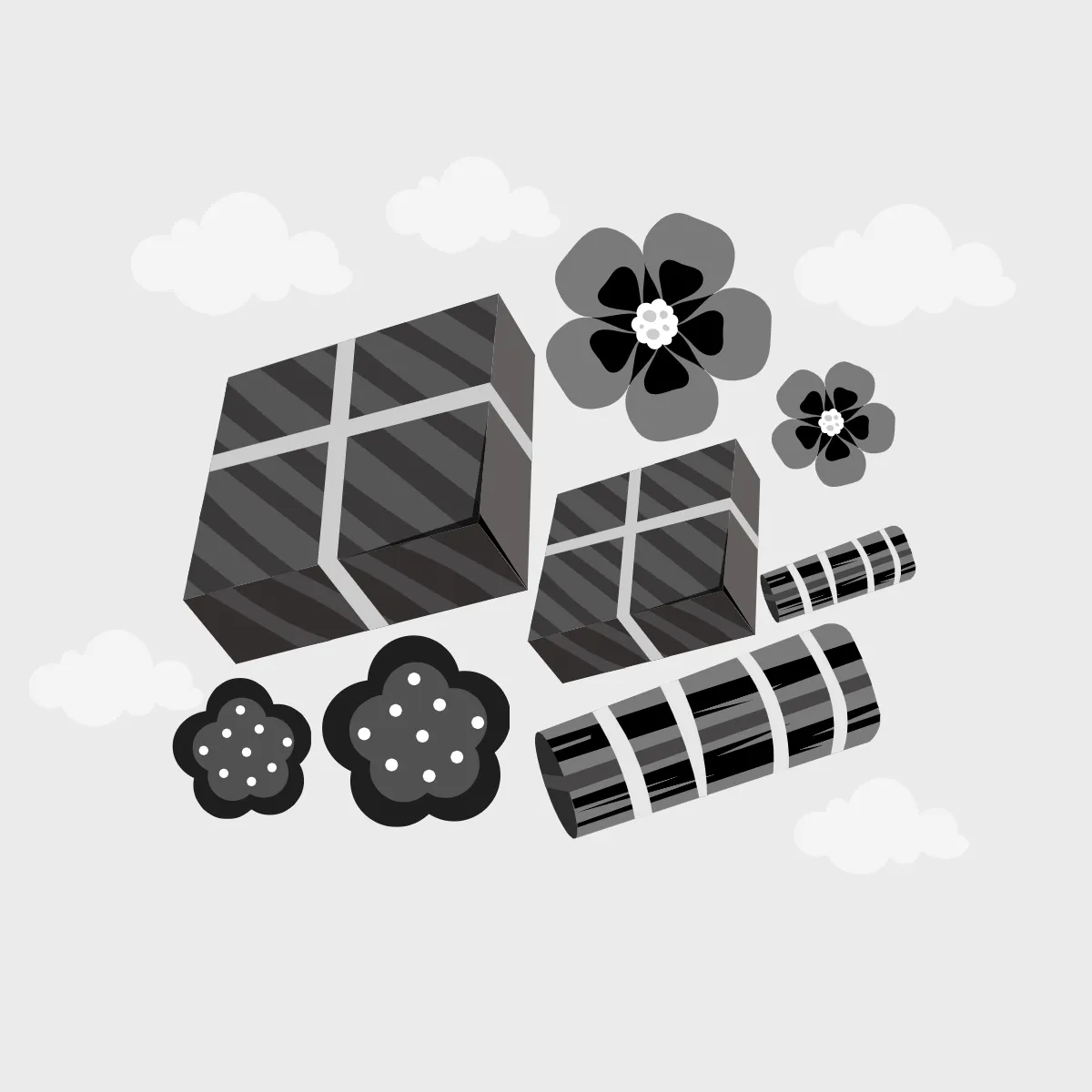 Free Tet New Year Day Black and white Symbol Clip Arts Template to Edit Online Free Tet New Year Day Black and white Symbol Clip Arts Template to Edit Online