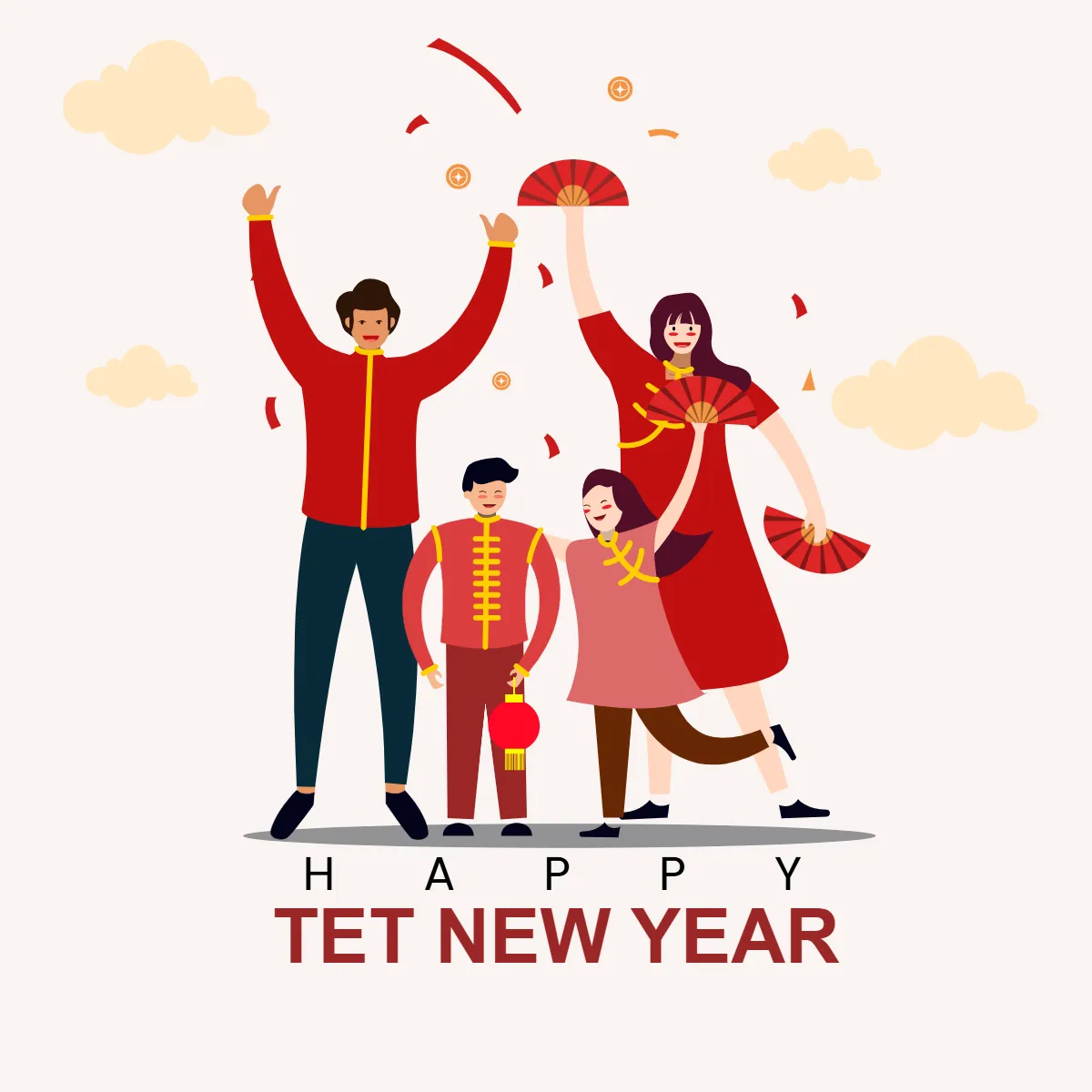 Free Tet New Year Day Family Clip Arts Template to Edit Online Free Tet New Year Day Family Clip Arts Template to Edit Online