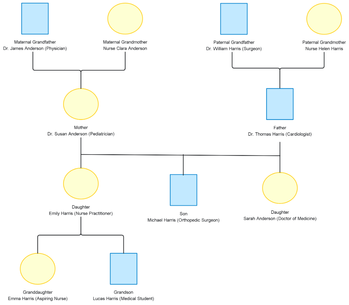 Healthcare Professionals Career Genogram to Download