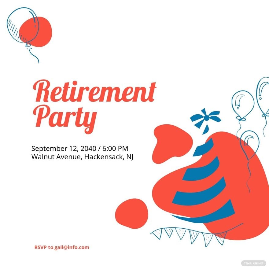 Free Retirement Party Instagram Post Template